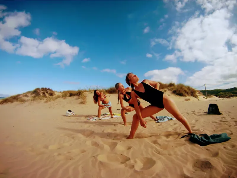 Yoga on the beach