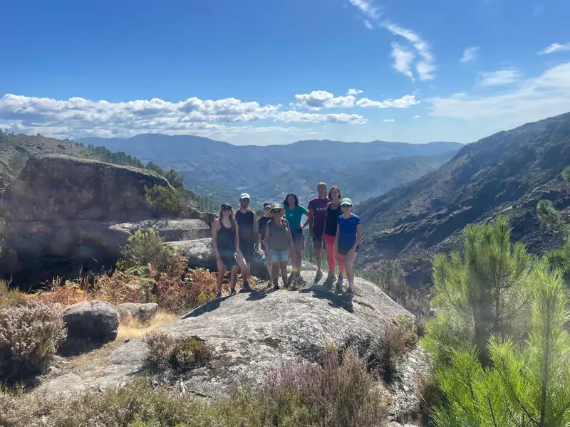 Group of hikers in the Peneda Gerês Nature Park